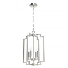  19575 - Hunter Zoanne Brushed Nickel 4 Light Pendant Ceiling Light Fixture