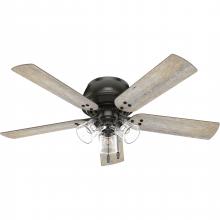  52379 - Hunter 52 inch Shady Grove Noble Bronze Low Profile Ceiling Fan with LED Light Kit and Pull Chain