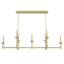  19055 - Hunter Briargrove Modern Brass 7 Light Chandelier Ceiling Light Fixture