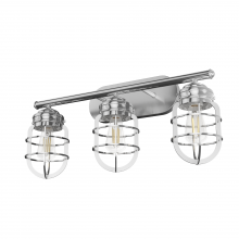 Hunter 19051 - Hunter Starklake Chrome 3 Light Medium Bathroom Vanity Wall Light Fixture