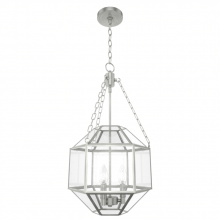  19368 - Hunter Indria Brushed Nickel with Seeded Glass 3 Light Pendant Ceiling Light Fixture