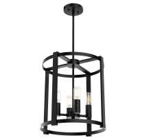  19003 - Hunter Astwood Matte Black 4 Light Chandelier Ceiling Light Fixture