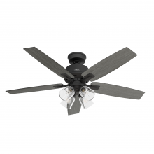  52429 - Hunter 52 inch Gatlinburg HunterExpress Matte Black Ceiling Fan with LED Light Kit