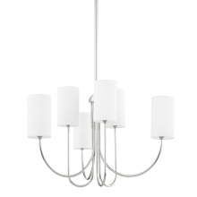  6828-PN - 6 LIGHT CHANDELIER