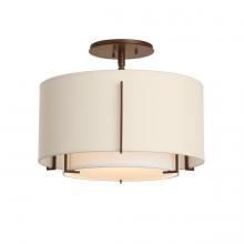  126501-SKT-05-SF1099-SA1590 - Exos Small Double Shade Semi-Flush