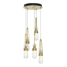  131120-SKT-STND-86-YG0434 - Link 5-Light Blown Glass Pendant