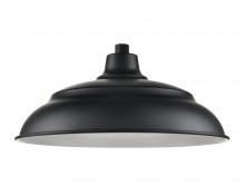  RALWHS20-SB - R Series 1-Light Aluminum Warehouse Shade Satin Black