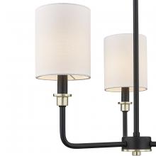  9143-MB/MG - Chelsea 3-Light Chandelier Ceiling Light Matte Black Modern Gold