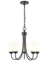 Millennium 9805-MB - Ivey Lake 5-Light Chandelier Ceiling Light Matte Black