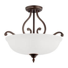  1573-RBZ - Courtney Lakes 3-Light Semi-Flush Ceiling Mount Rubbed Bronze