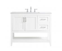  VF16042WH - 42 Inch Single Bathroom Vanity in White