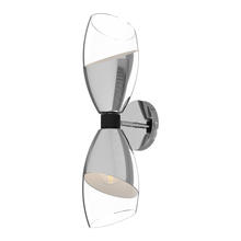  WV587224CHCL - Capri 5-in Chrome/Clear Glass 2 Lights Wall/Vanity