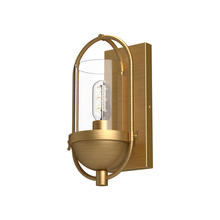  WV539007AGCL - Cyrus 7-in Aged Gold/Clear Glass 1 Light Wall/Vanity