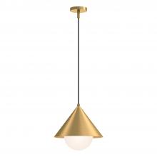  PD485214BGOP - Remy 14-in Brushed Gold/Opal Glass 1 Light Pendant