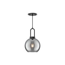  PD601608MBSM - Soji 8-in Matte Black/Smoked Solid Glass 1 Light Pendant