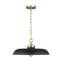  CP1231MBKBBS - Wellfleet Medium Wide Pendant