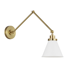  CW1151MWTBBS - Wellfleet Double Arm Cone Task Sconce