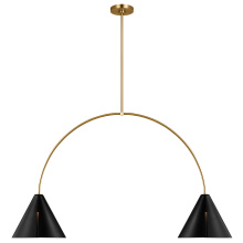 Visual Comfort & Co. Studio Collection KC1102MBKBBS-L1 - Cambre Large Linear Chandelier