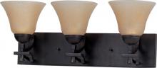 Nuvo 60/1735 - 3-Light Vanity Fixture in Mountain Lodge Finish with Toasted Honey Glass