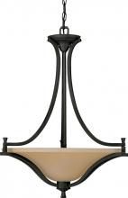 Nuvo 60/1738 - 3-Light Medium Hanging Pendant Light Fixture in Mountain Lodge Finish with Toasted Honey Glass