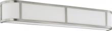  60/2875 - Odeon - 4 Light Vanity with Satin White Glass - Brushed Nickel Finish