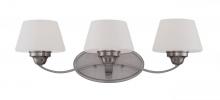 Nuvo 60/5223 - 3-Light Wall Mounted Vanity Light in Brushed Nickel Finish with White Satin Glass