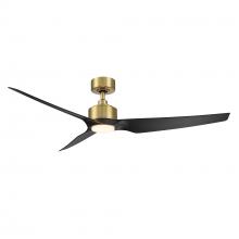 WAC Smart Fan Collection F-053L-SB/MB - Eclipse Soft Brass/Matte Black WITH LUMINAIRE