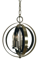  4650 PN/MBLACK - 4-Lt.Polished Nickel/Matte Black Constellation Pendant