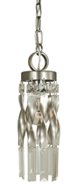  4718 SP/PN - 1-Light Satin Pewter/Polished Nickel Adele Mini Pendant