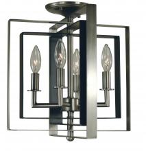  4861 BN/MBLACK - 4-Light Symmetry Flush Mount/Semi Flush Mount