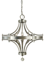  4920 SP/PN - 6 Light Satin Pewter/Polished Nickel Regent Chandelier