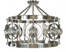  5030 PN - 5-Light Ephemeris Flush Mount/Semi Flush Mount