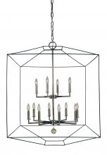  5308 PN/MBLACK - 12-Light Polished Nickel/Matte Black Isabella Chandelier