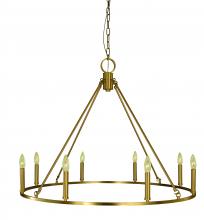  5658 BR - 8-Light Brushed Brass Midtown Dining Chandelier