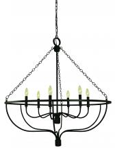  5686 BR - 6-Light Brushed Brass West Town Dining Chandelier