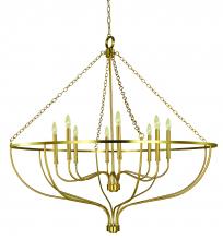  5688 BR - 8-Light Brushed Brass Town Foyer Chandelier