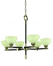  5696 AB/MBLACK - 5-Light Antique Brass with Matte Black accents Dining Chandelier