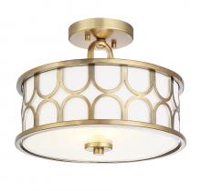  M60015NB - 2-Light Ceiling Light in Natural Brass