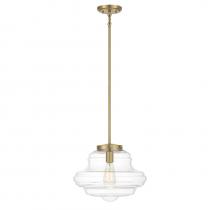  M7022NB - 1-Light Pendant in Natural Brass