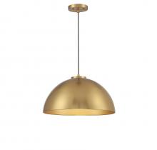  M7024NB - 1-Light Pendant in Natural Brass