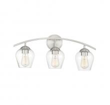  M80032BN - 3-Light Bathroom Vanity Light in Brushed Nickel