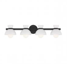  M80076MBK - 4-Light Bathroom Vanity Light in Matte Black