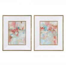  41557 - A Touch Of Blush And Rosewood Fences Art, S/2