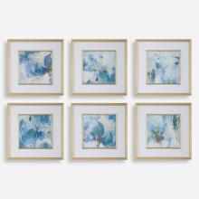  32354 - Fresh Start Blue Abstract Prints, S/6