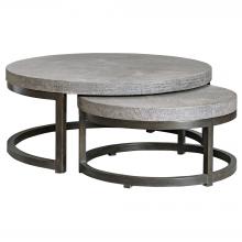  25882 - Aiyara Gray Nesting Tables, S/2