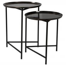  25151 - Burnett Dark Nickel Nesting Tables, S/2