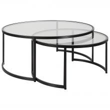  25190 - Rhea Black Nesting Coffee Tables S/2