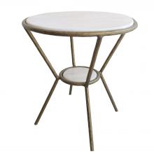  22879 - Refuge Round White Side Table