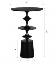  22921 - Uttermost Flight Textured Black Accent Table