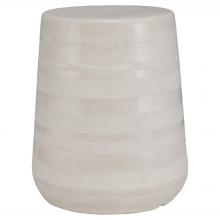  22988 - Uttermost Desert Plains White Glaze Garden Stool